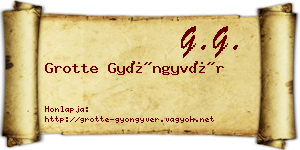 Grotte Gyöngyvér névjegykártya